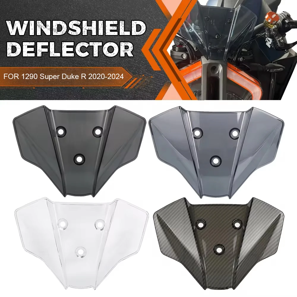 

Motorcycle Flyscreen Windshield Windscreen Front Wind Deflector Guard FOR 1290 Super Duke R MY20 2020 2021 2022 2023 2024