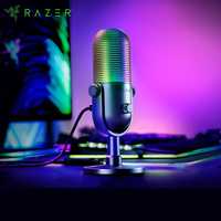 Razer Seiren V3 Chroma RGB USB Microphone,Stream & Game Reactive Lighting - Tap-to-Mute Sensor - Supercardioid Condenser Mic