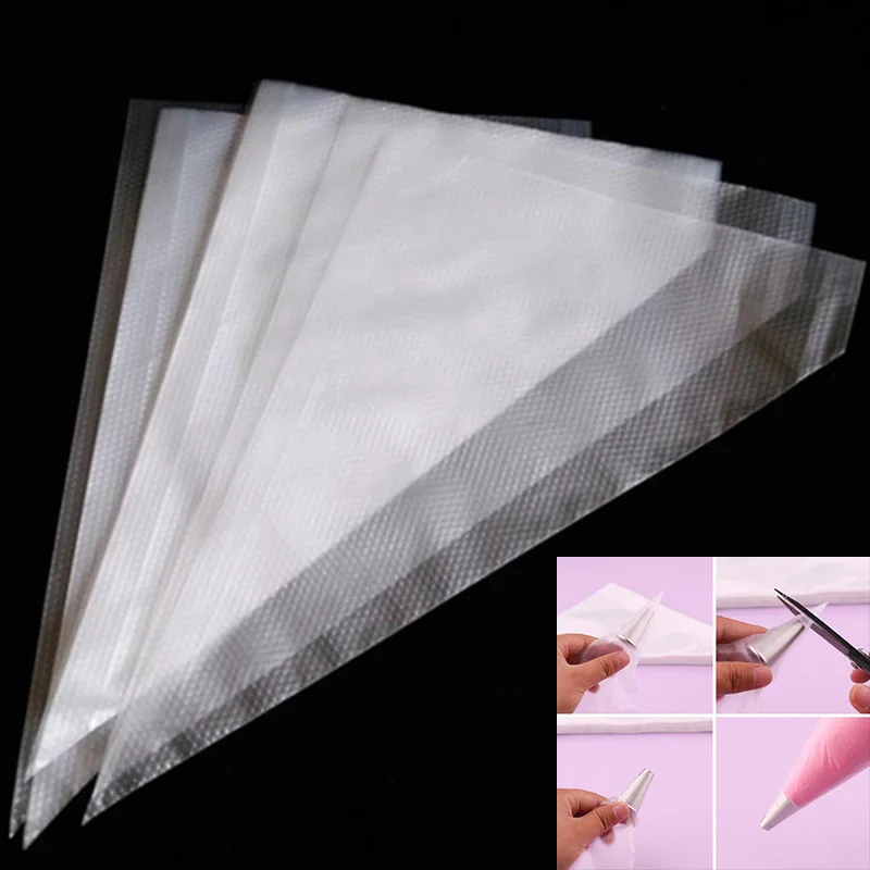 

100PCS New Plastic Disposable Cream Pastry Icing Piping Decor Bags Baking Tools Fondant Decorating Pastry Tip Tool