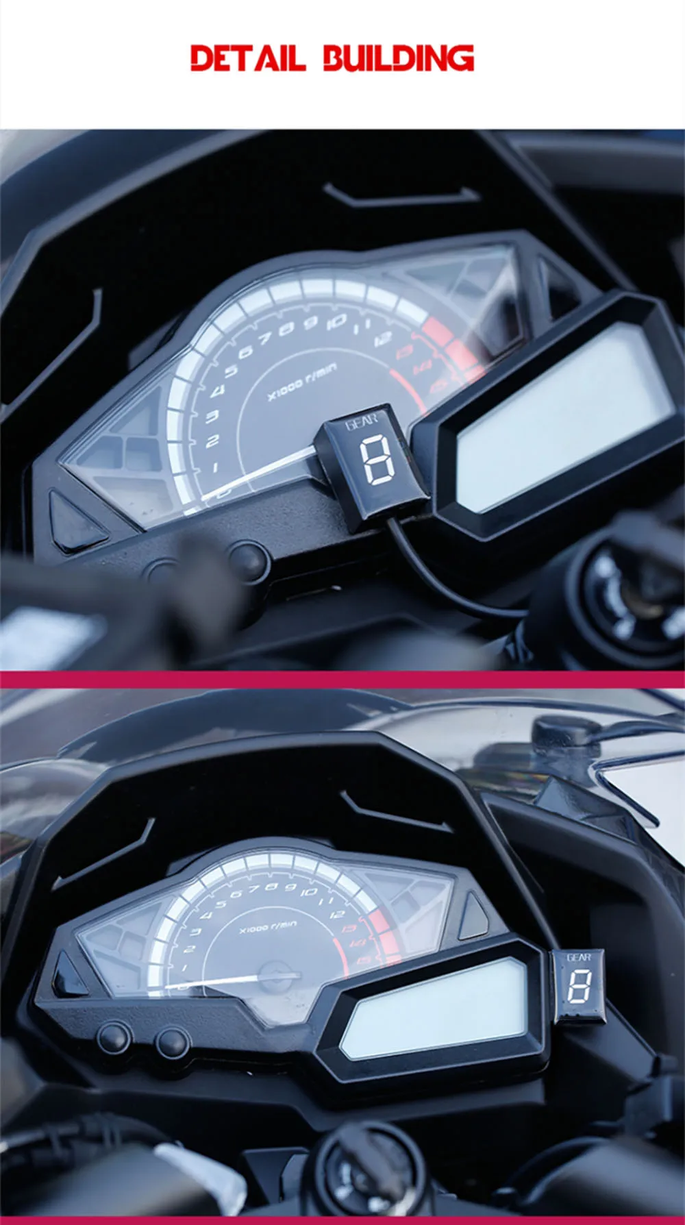 Motorrad-Ganganzeige für Honda CBR600RR CBR1000RR CBR400R CB500X CB500F Rebel CMX300 CMX 500 CRF250 L M Geschwindigkeitsanzeige – Detail 2