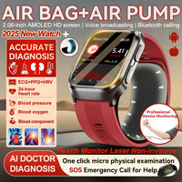 New Airbag Air Pump Blood Pressure Accurate Diagnosis Watches ECG Uric Acid Blood Fat Temperature Bluetooth Call Men Smart Watch