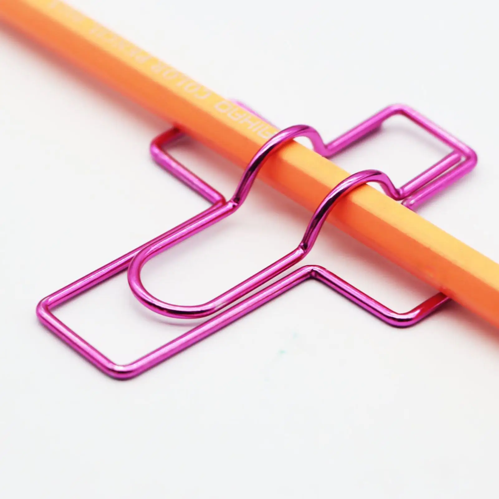 مشبك قلم للمحمول 10 قطع قابلة لإعادة الاستخدام معدنية ملونة منظم مجلة مقاطع قلم رصاص منظم القلم للطلاب المسافرين في المنزل #5