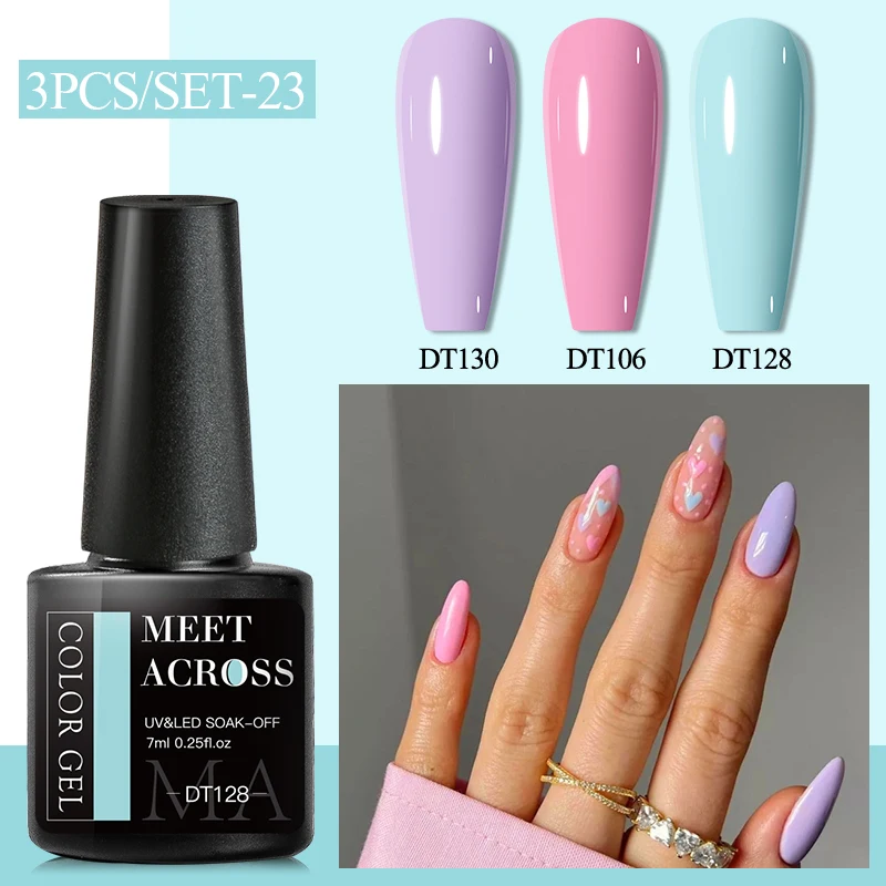 3pc macaron gel unha polonês kit diy colorido design da arte do prego semi permanente embeber fora uv gel verniz manicure base fosco casaco superior