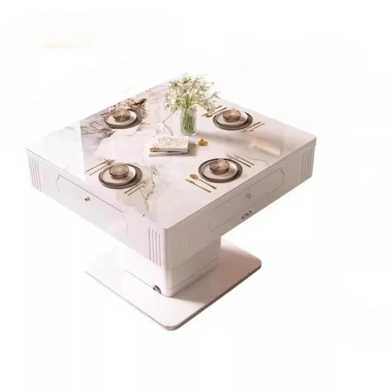 

Electric mahjong coffee dining table, fully automatic household light luxury rock slab silent high-end chess and cards