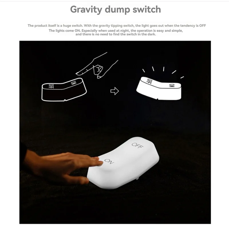 

ABZC-Led Table Lamp Gravitys Sensor Light USB Charging Switch Light Small Night Light For Bedroom Bedside Night Light