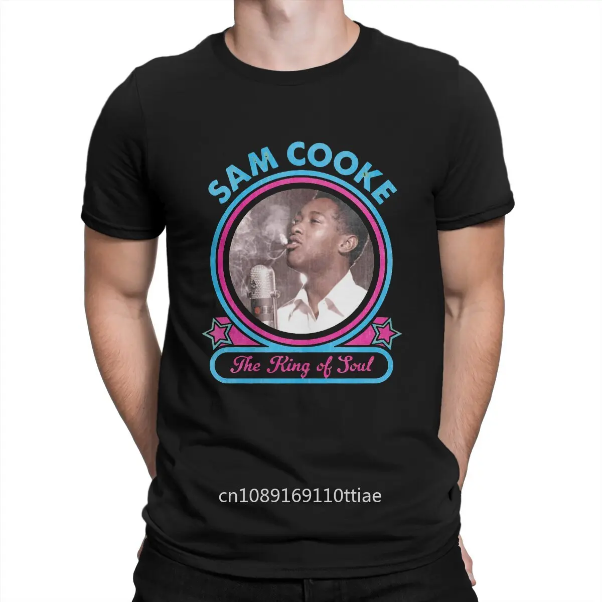 

Men's The King Of Soul T Shirts Sam Cooke Cotton Clothes Crazy Short Sleeve Crew Neck Tee Shirt Classic T-Shirts