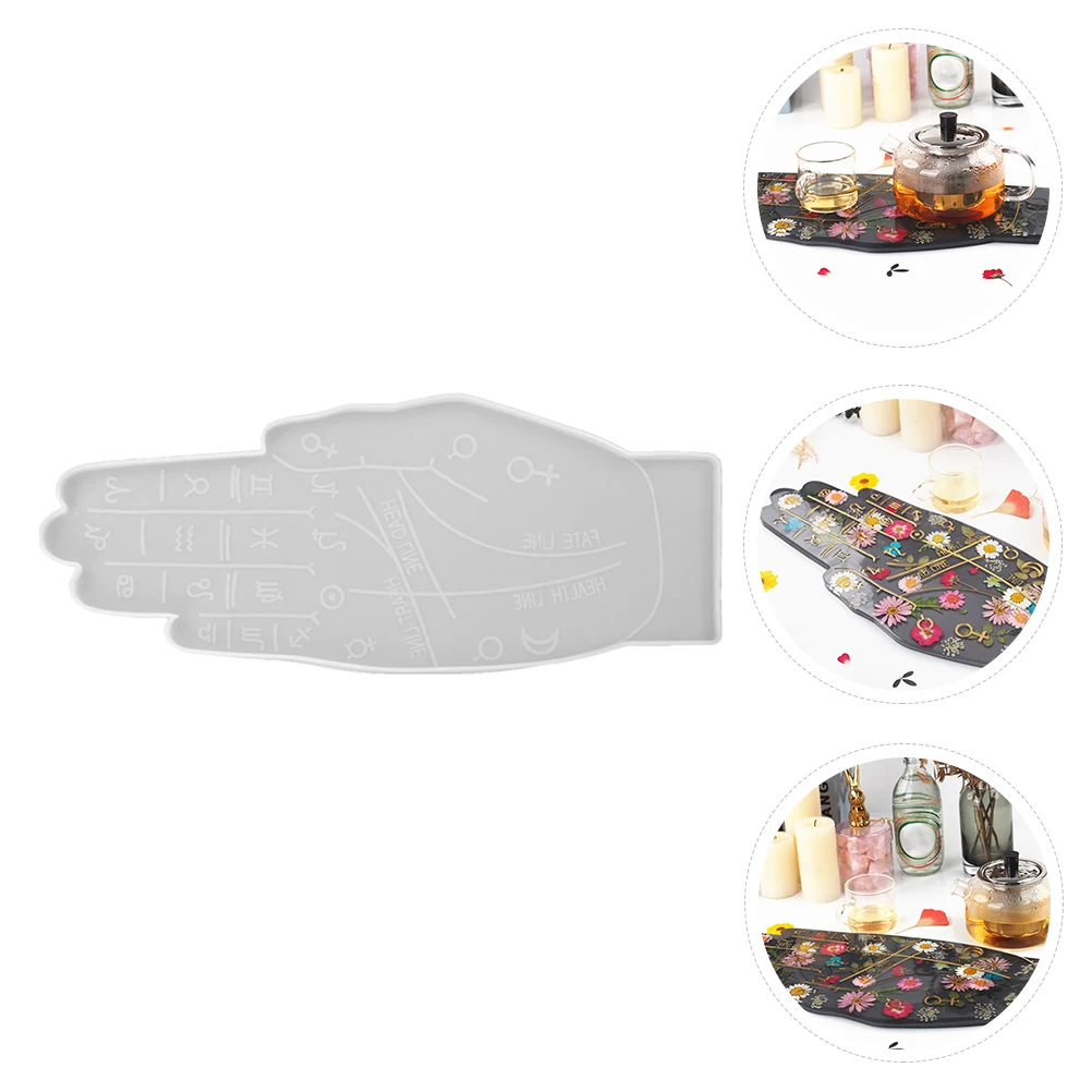 

1pc Crystal Resin Tray Mold Palm Reading Design Coaster Storage Silicone Tool Diy Handmade Gift Decoration Crafts Jewelry