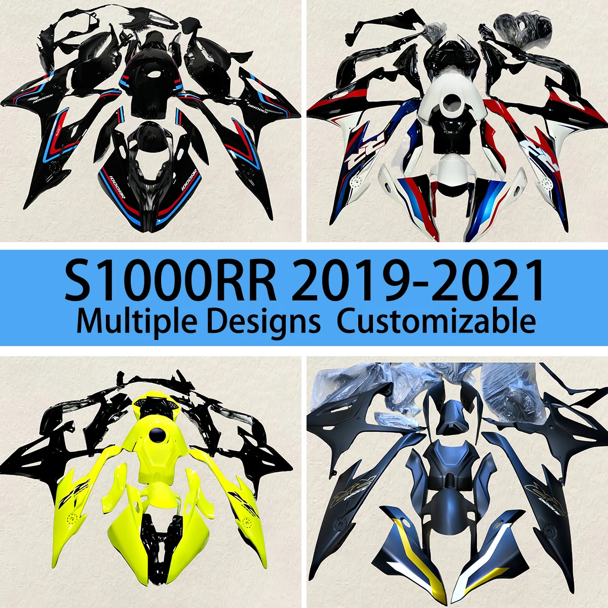 For BMW S1000RR 2019 2020 2021 Injection Fairings S 1000RR 19 20 21 Motorcycle Accessories Body Racing Customized Fairing Kit