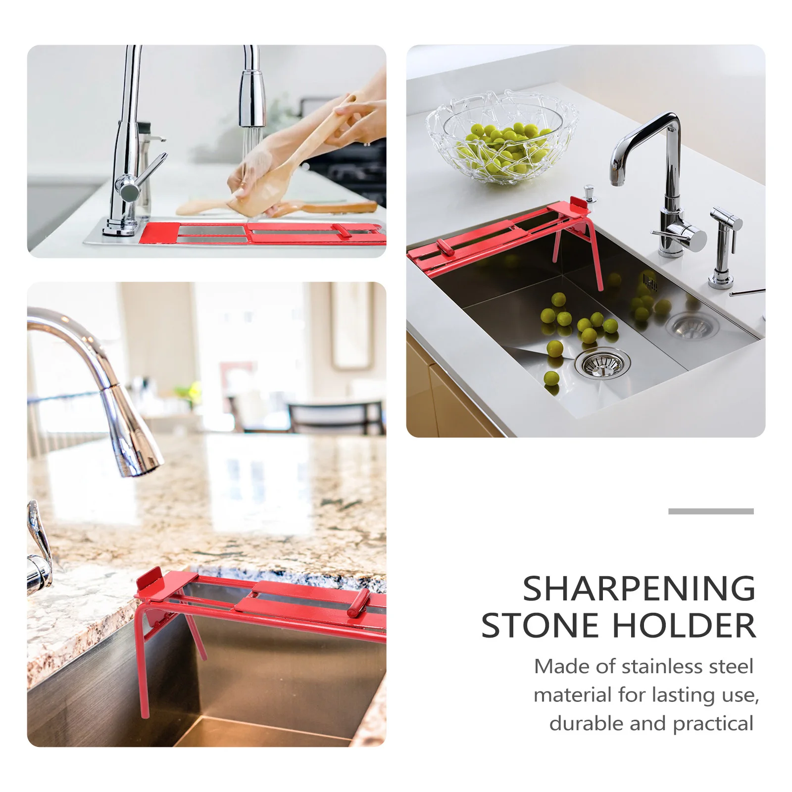

Держатель точильного камня, регулируемый 130-250 мм, практичный точильный камень из нержавеющей стали, шлифовальный инструмент для столовых приборов