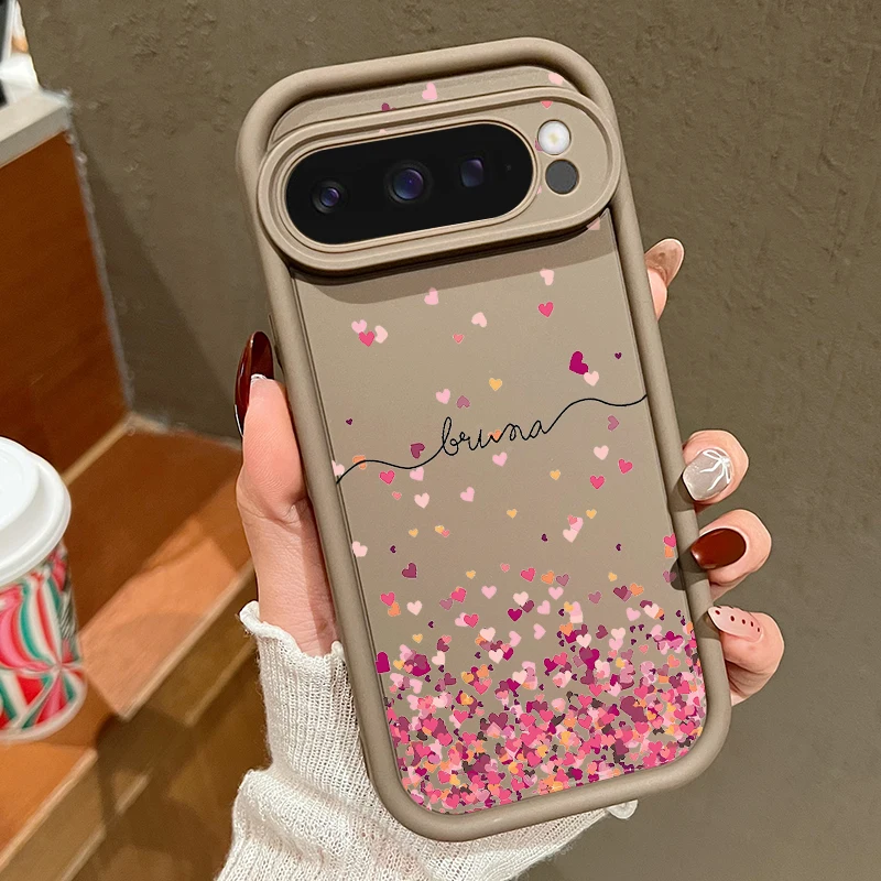 Colorful Love Heart Phone Case For Google Pixel 10 9 Pro XL 9A 8A 10 8 Pro 7A Shockproof Soft Silicone Cover For Pixel 9 8 7 Pro