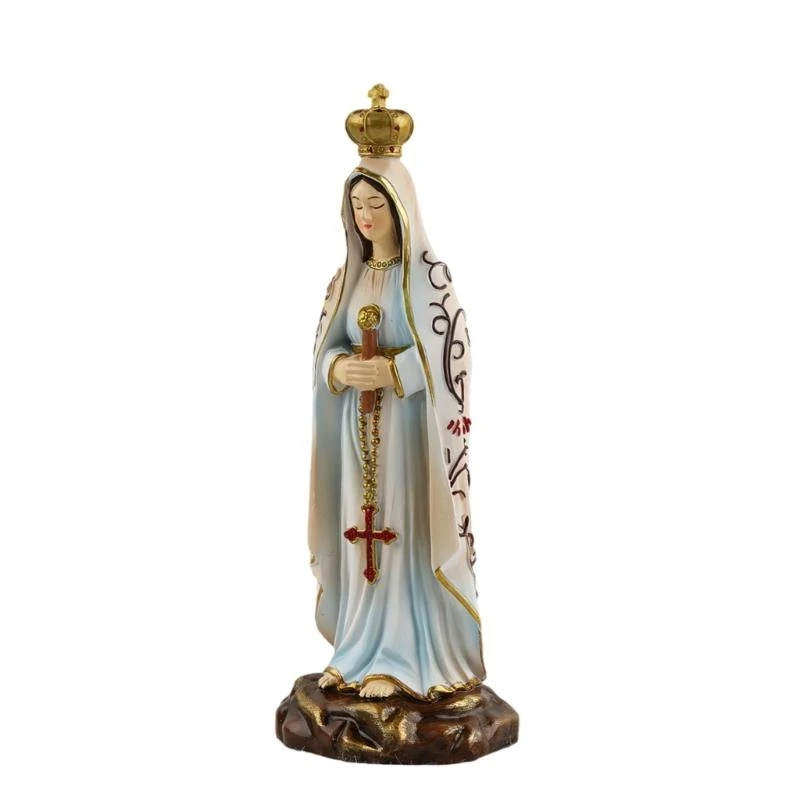 

Our Lady Of Fatima Statue Religious Figurine Symbolizing Peace And Hope For Home Altar Or Church Decoration