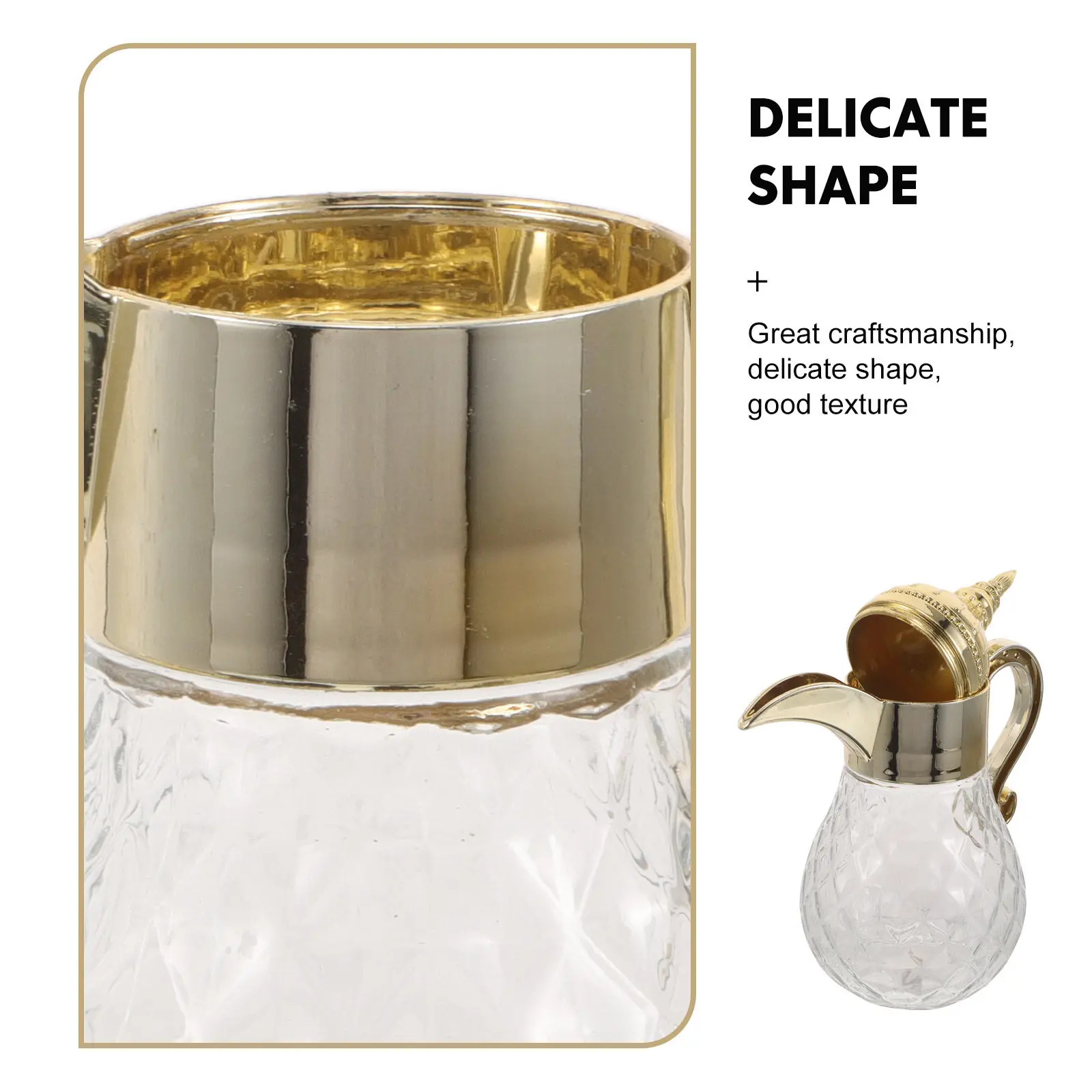 Arabic Glass Water Pitcher Large Capacity Retro Style Multipurpose Teapot Ice Tea Cold Water Kettle Refrigerator Drink Jug