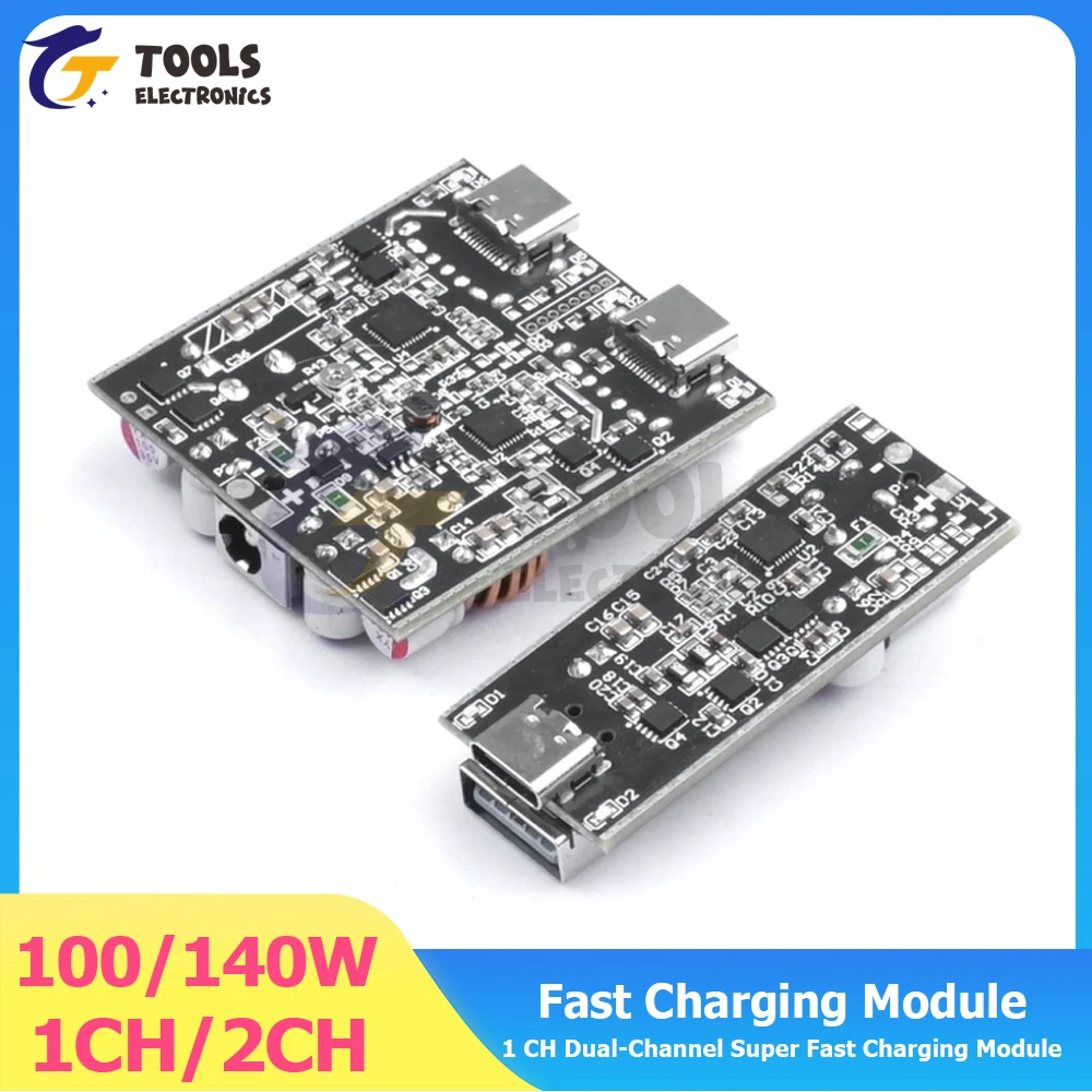 

PD140W 100W Full Protocol Fast Charging Module 1 Channel Dual-Channel Super Fast Charging Desktop Charger Module QC FCP VOOC