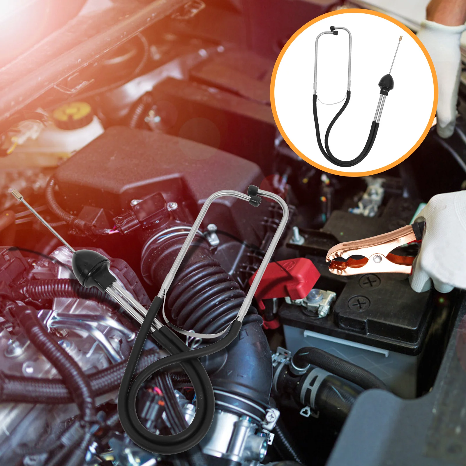 

Automotive Stethoscope Car Engine Cylinder Sound Hearing Tool Mechanic Stethoscope Car Repair Tool Auto Noise Finder