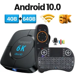 Network Android 10.0 TV Box Voice Assistant 6K 3D Wifi 2.4G&5.8G 4GB RAM 32G 64G Media player Very Fast Box Top Box