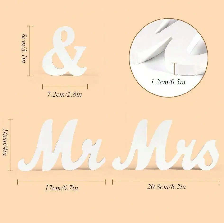 1 Set Wooden Decorative Letters, 