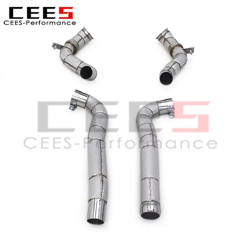 

CEES Exhaust Pipe Muffler With Catalyst System for Mercedes-Benz AMG GTS 2016-2023 SS304 Exhaust Catted Header Downpipe