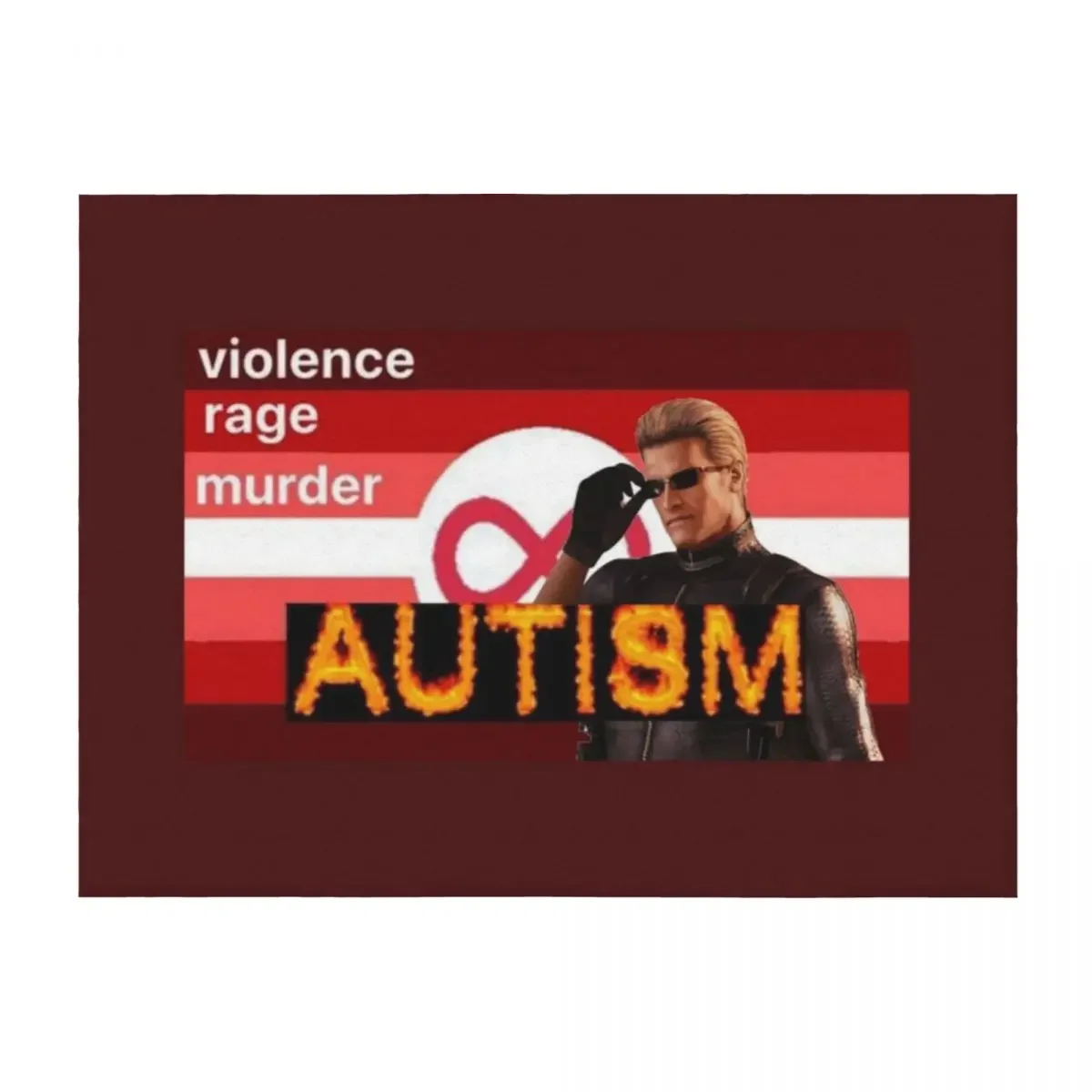 

evil autism pride flag wesker Throw Blanket halloween Soft Plaid Blankets Sofas Of Decoration warm winter Blankets
