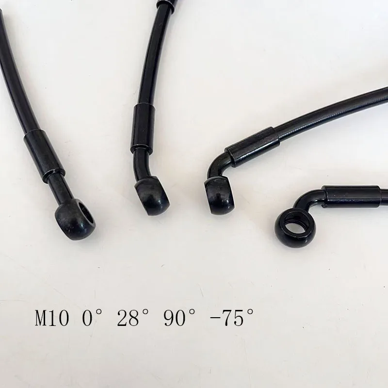 Universal Hydraulic Brake Hose 10mm Banjo 0°28°-75°90°For Suzuki Kawasaki Yamaha Honda ATV Scooter Motorcycle Clutch Oil Pipe