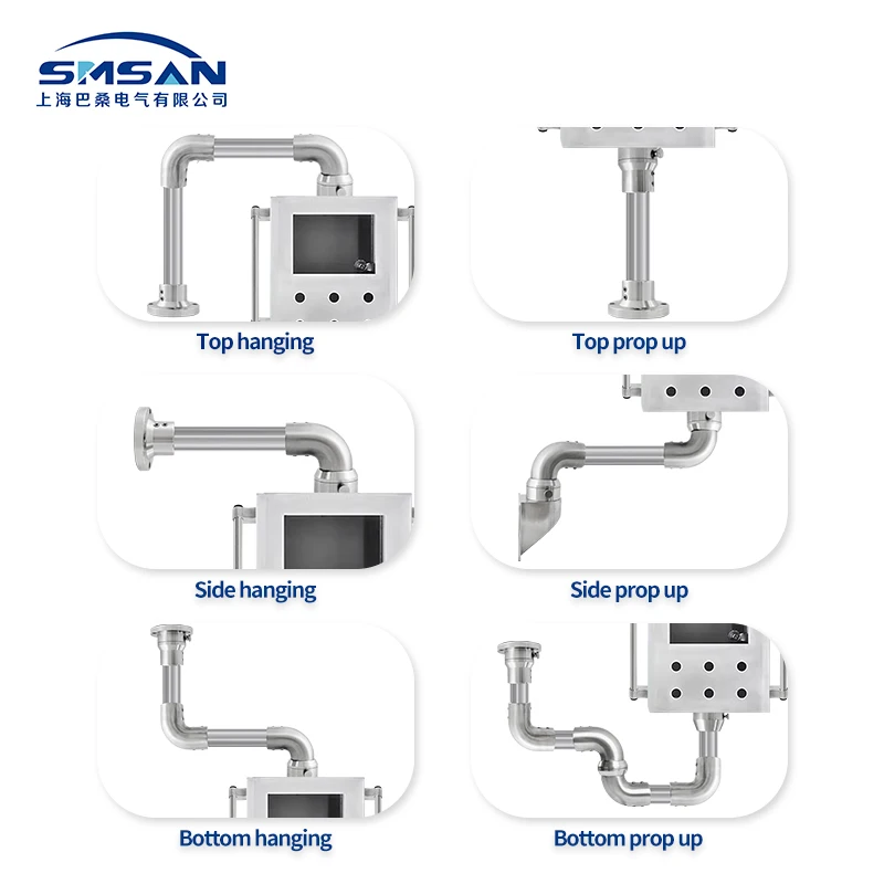 صندوق التحكم في لوحة نظام ذراع HMI من الفولاذ المقاوم للصدأ الصناعي، غلاف دعم ناتئ للتصنيع6800