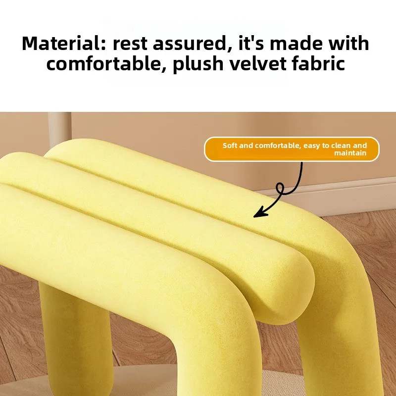 Light luxury cream style dressing stool, shoe changing stool, colorful party stool, activity stool, living room leisure stool