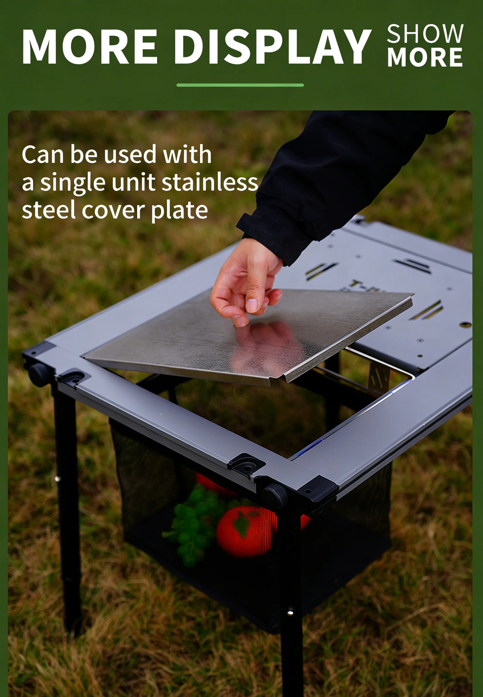 Faltbarer 1-Einheiten-Netz-Abtropfkorb für Outdoor IGT Camping Aufbewahrungsbox, 1 Einheit Ausziehbarer Netz-Abtropfkorb IGT Zubehör – Detail 4