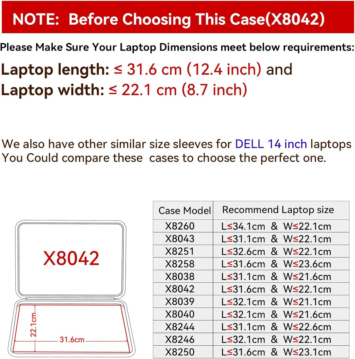

Smatree Hard EVA Protective Case for 14" DELL Latitude Series or 2-in-1 Laptop Bag (Not for Inspiron 14 Plus 7440!) (X8042)