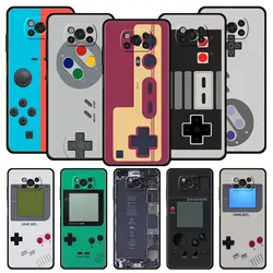 Video Game Boy Vintage GamePad Phone Case For For Xiaomi Poco X5 Pro X4 X3 NFC F5 Pro F4 F3 GT M5 M4 Pro 5G M3 C51 C50 C55 Cover