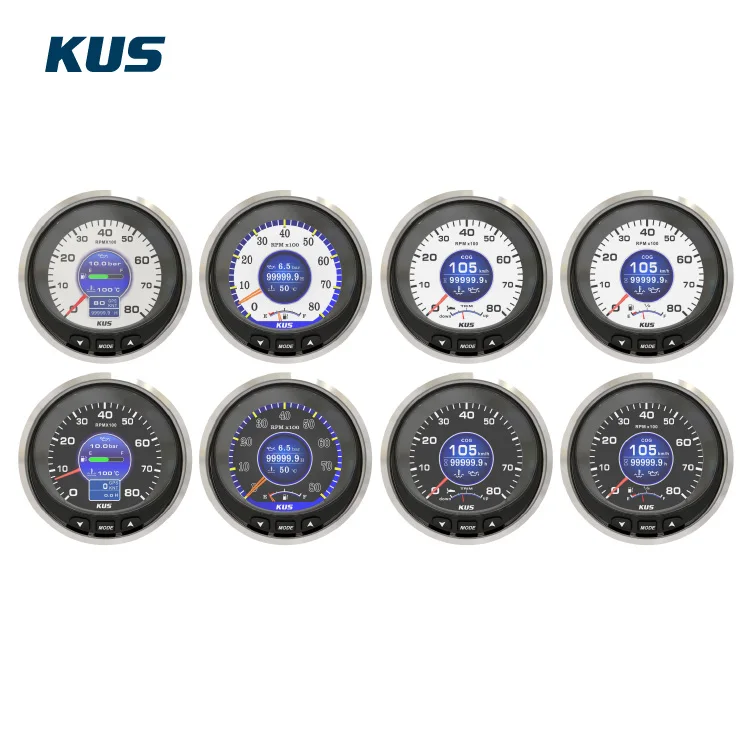

Marine Gauge 12V 100mm 3inch LED Display Level Gauge Instrument Compatible with J1939 & NMEA2000