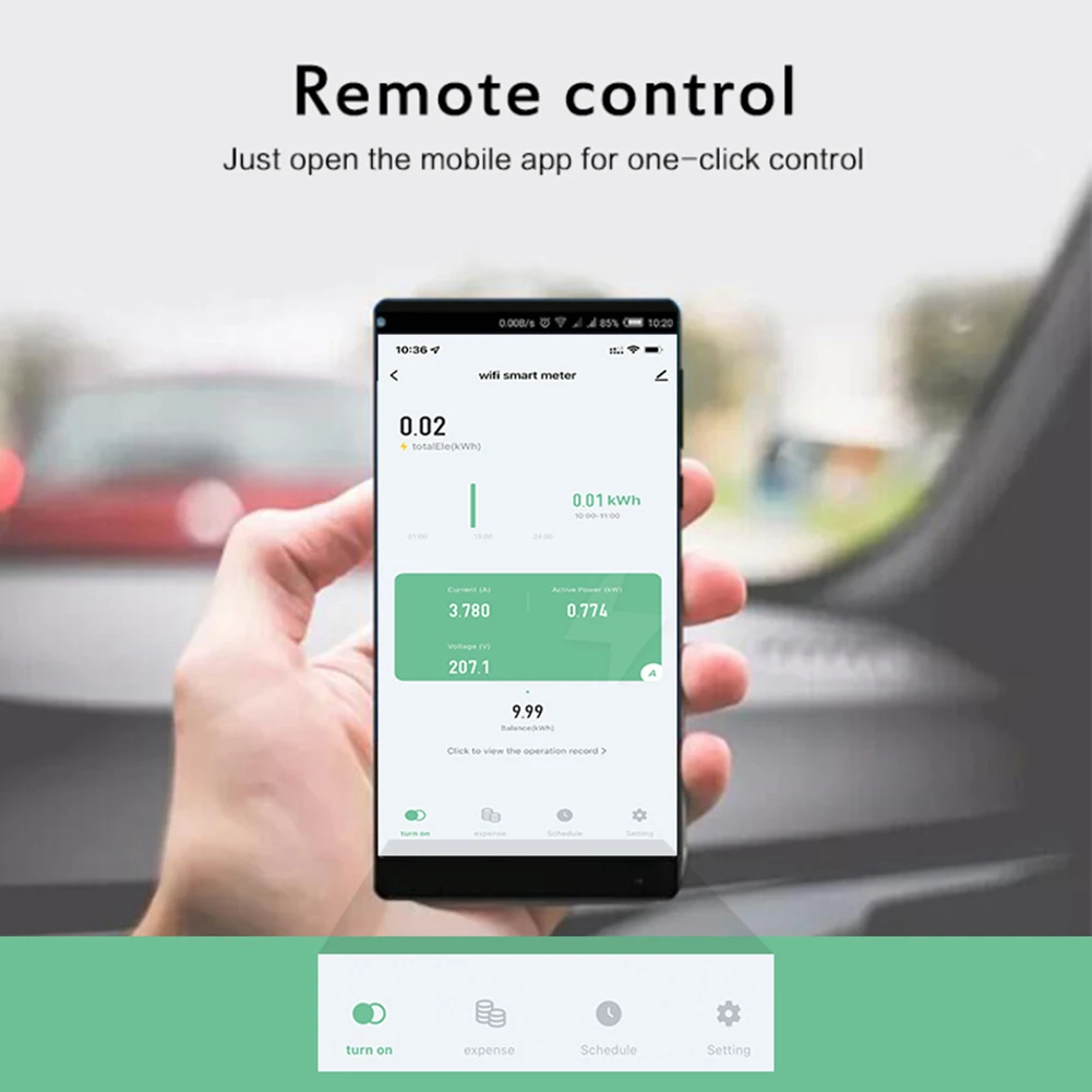 

AT4PW Smart Power Meter AC 110V 220V 100A WiFi Electricity Power Monitor Remote Control Share Management Easy Installation
