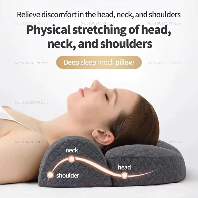 Almohada Cervical 2025, almohada de contorno de espuma viscoelástica, almohada ortopédica ergonómica para cama para dormir lateral, alivio del dolor en el cuello, soporte para dormir