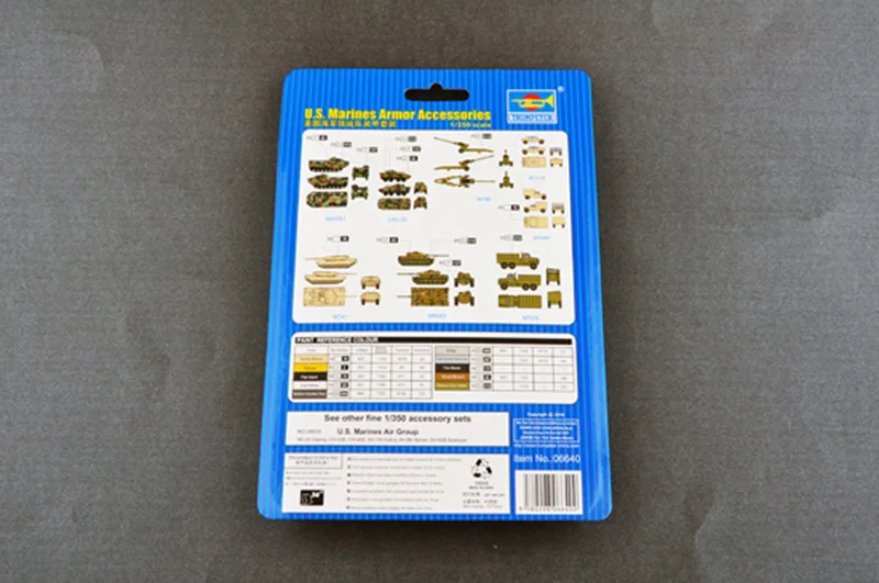 Trumpeter 06640 1/350 US Marines เกราะอุปกรณ์เสริมรถถังหุ้มเกราะรถบรรทุกพลาสติกชุด DIY ของเล่นชุดอาคารของขวัญ TH08998