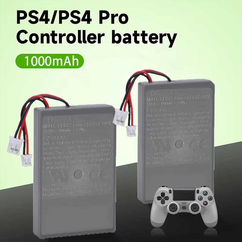 1000mAh Battery for Sony PS4 Pro Gamepad Dualshock4 V1 Wireless Controller CUH-ZXTIE CUHZCTIU PS4 for CUHZCT2 CUH-ZCT2E