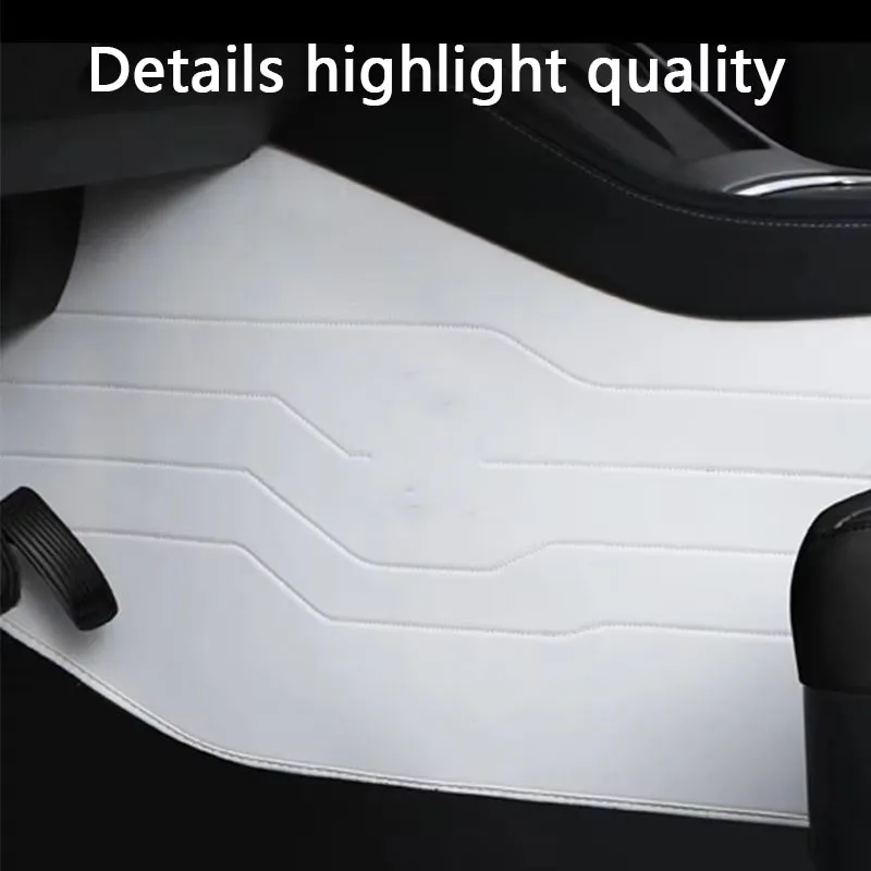 Für Tesla Model 3 / Model Y Juniper: Leder-Anti-Kick-Pad für die Mittelkonsole, Schmutzschutz für die Fahrzeugkonsole, Auto-Zubehör
