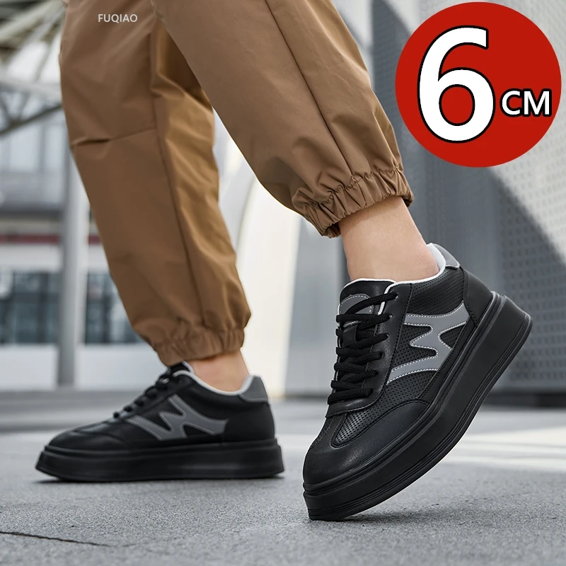 

Мужские повседневные кроссовки с невидимым увеличением роста на 6 см, на толстой подошве, с эффектом увеличения роста, удобные, дышащие, спортивные, для мужчин и женщин