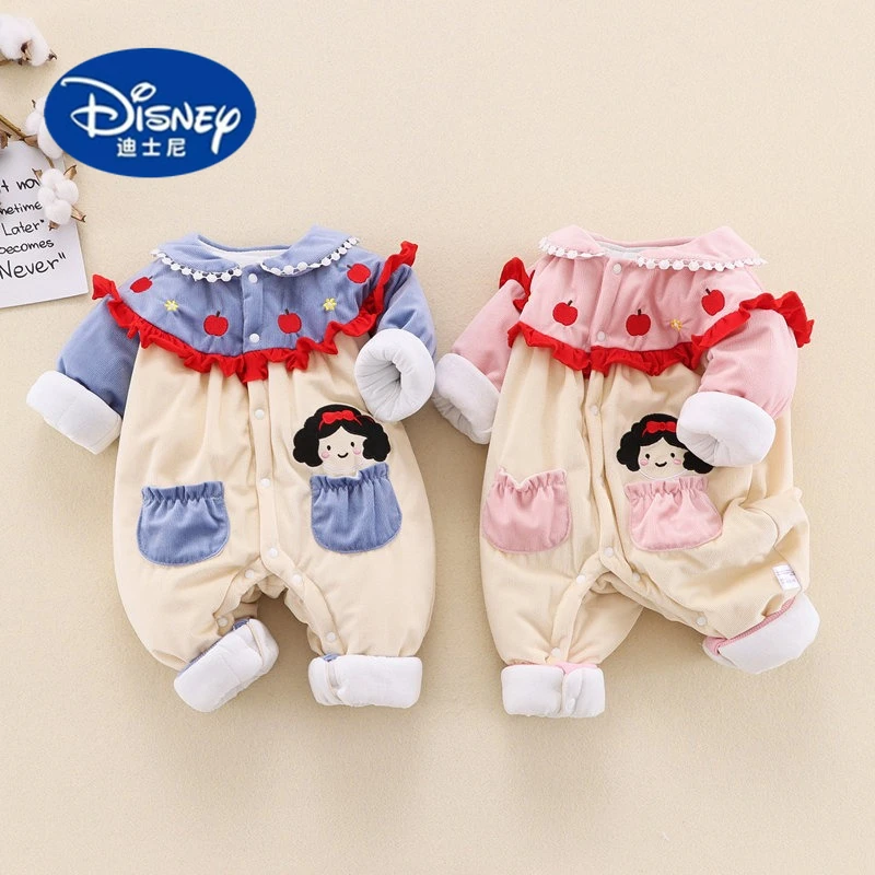 

Disney 2025 Newborn Baby Outfits Spring Autumn Winter Padded Romper Unisex Cotton Set