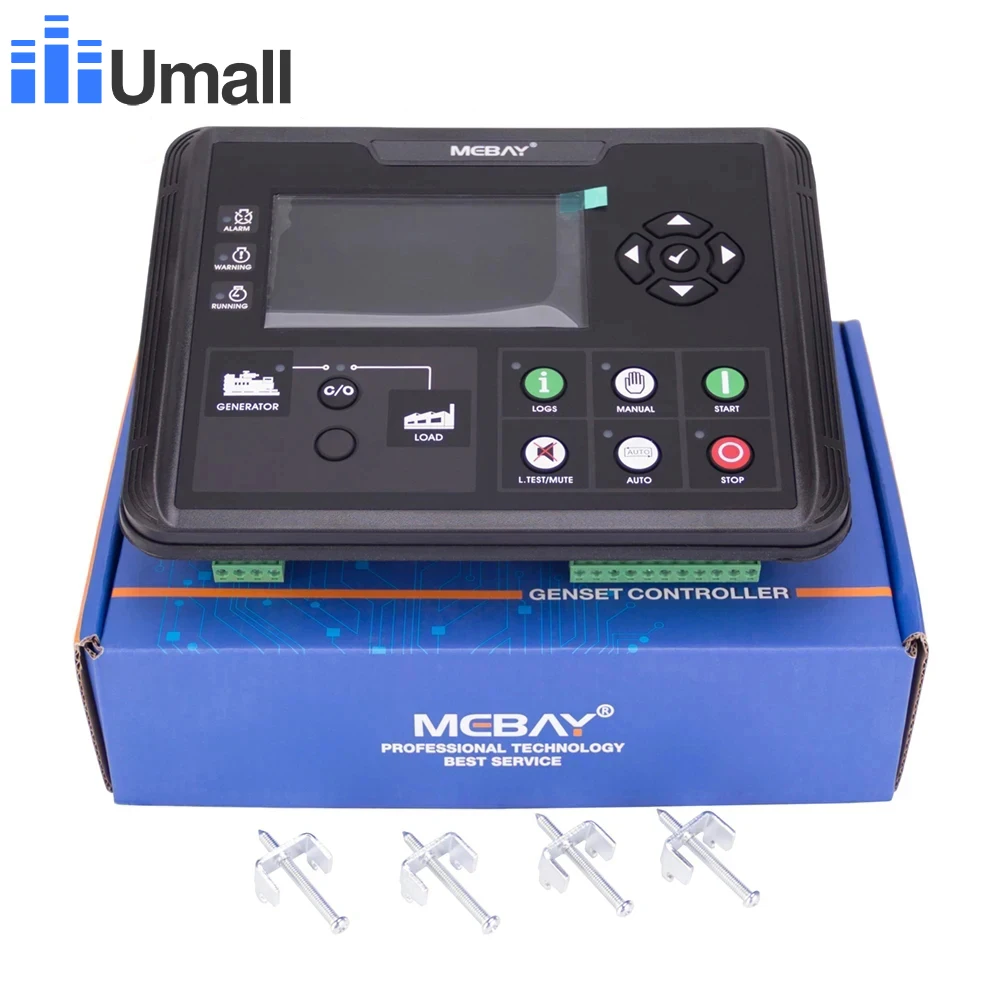 

DC60D DC62D DC62DR Mebay Generator Controller Panel LCD Display Generator Engine Control Module For Genset Parameters Monitor