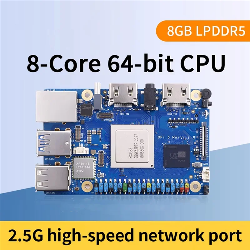 

Для Orange Pi 5 Max + охлаждающий вентилятор + акриловый корпус M.2 PCIE Wi-Fi + BT 8G Orangepi 5 MAX одноплатный компьютер