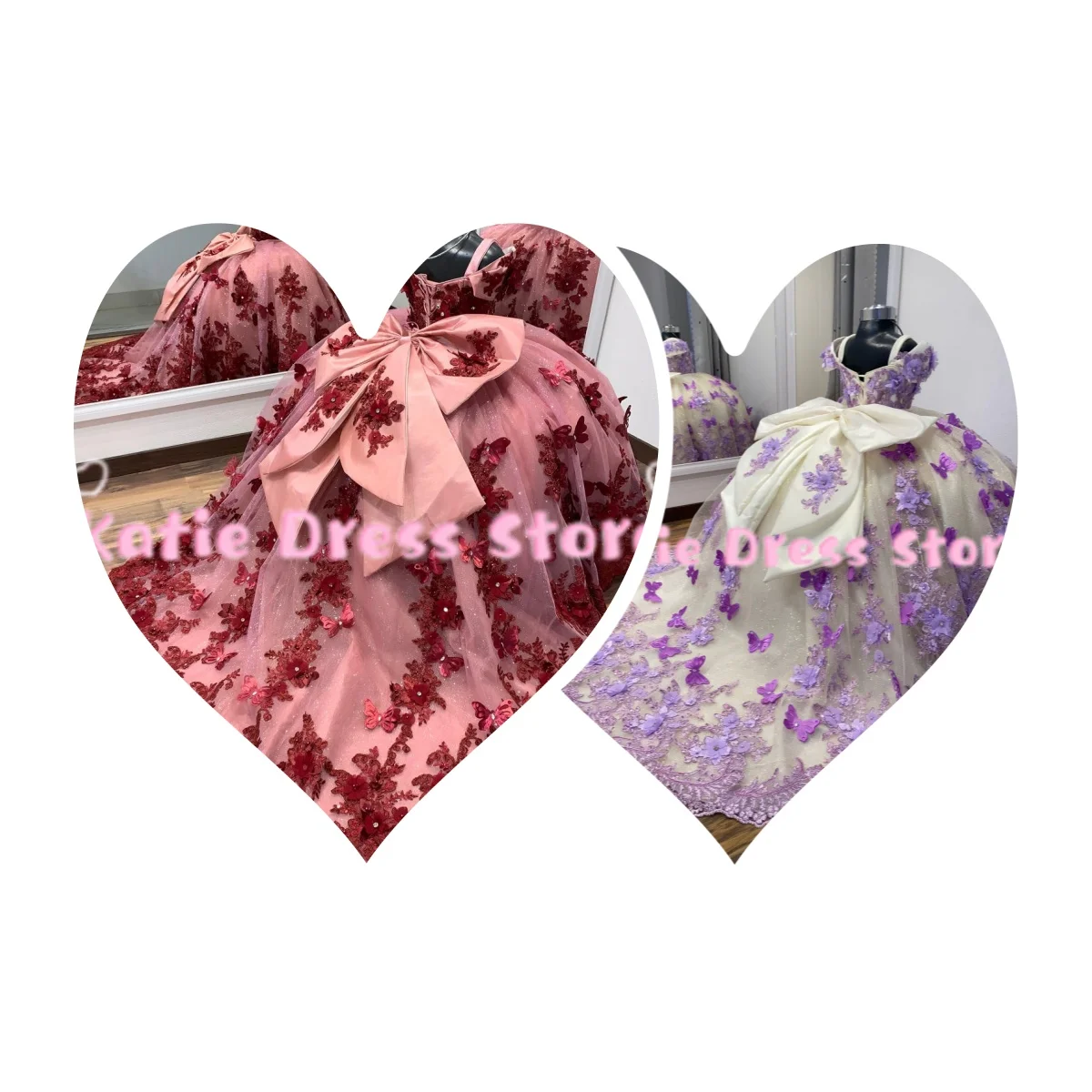

Shiny Customized Flower Girl Dress For Wedding Puffy With Bow Lace Applique Kids Birthday Party First Communion Ball Gowns