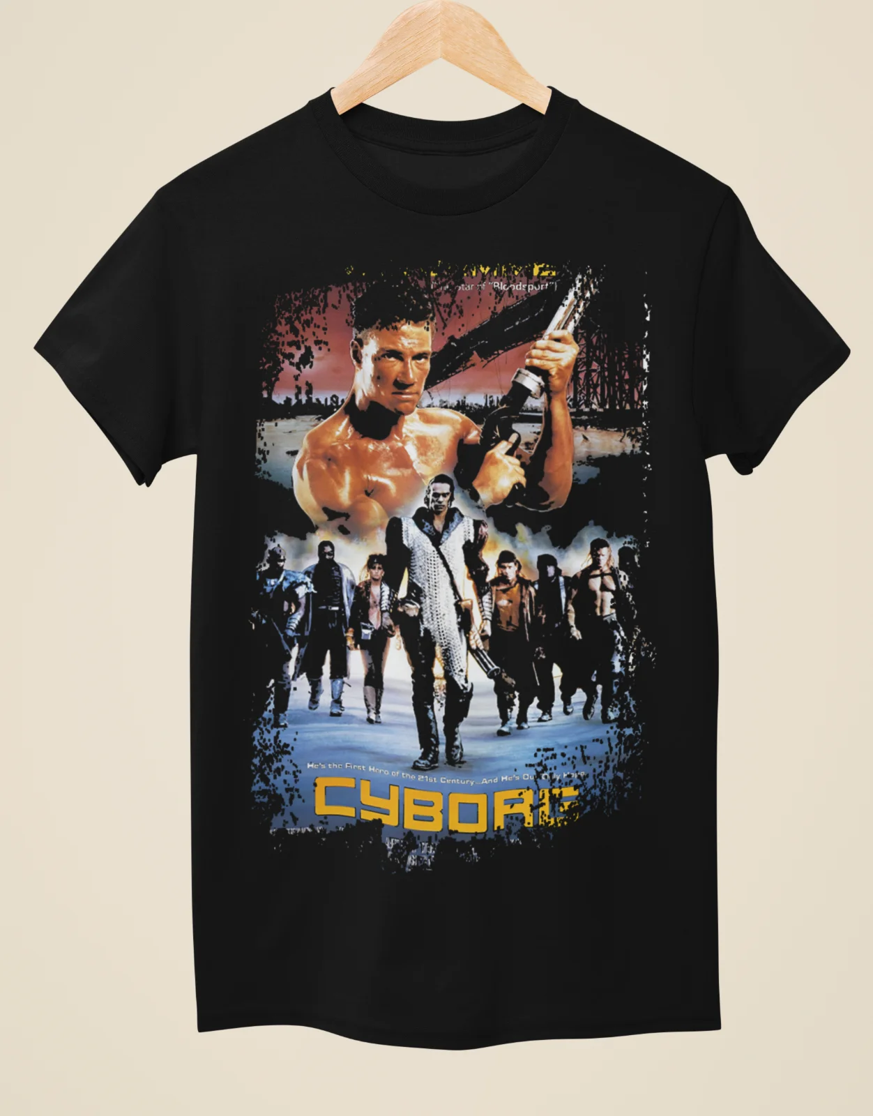 Cyborg - Movie Poster Inspired Unisex Black T-Shirt