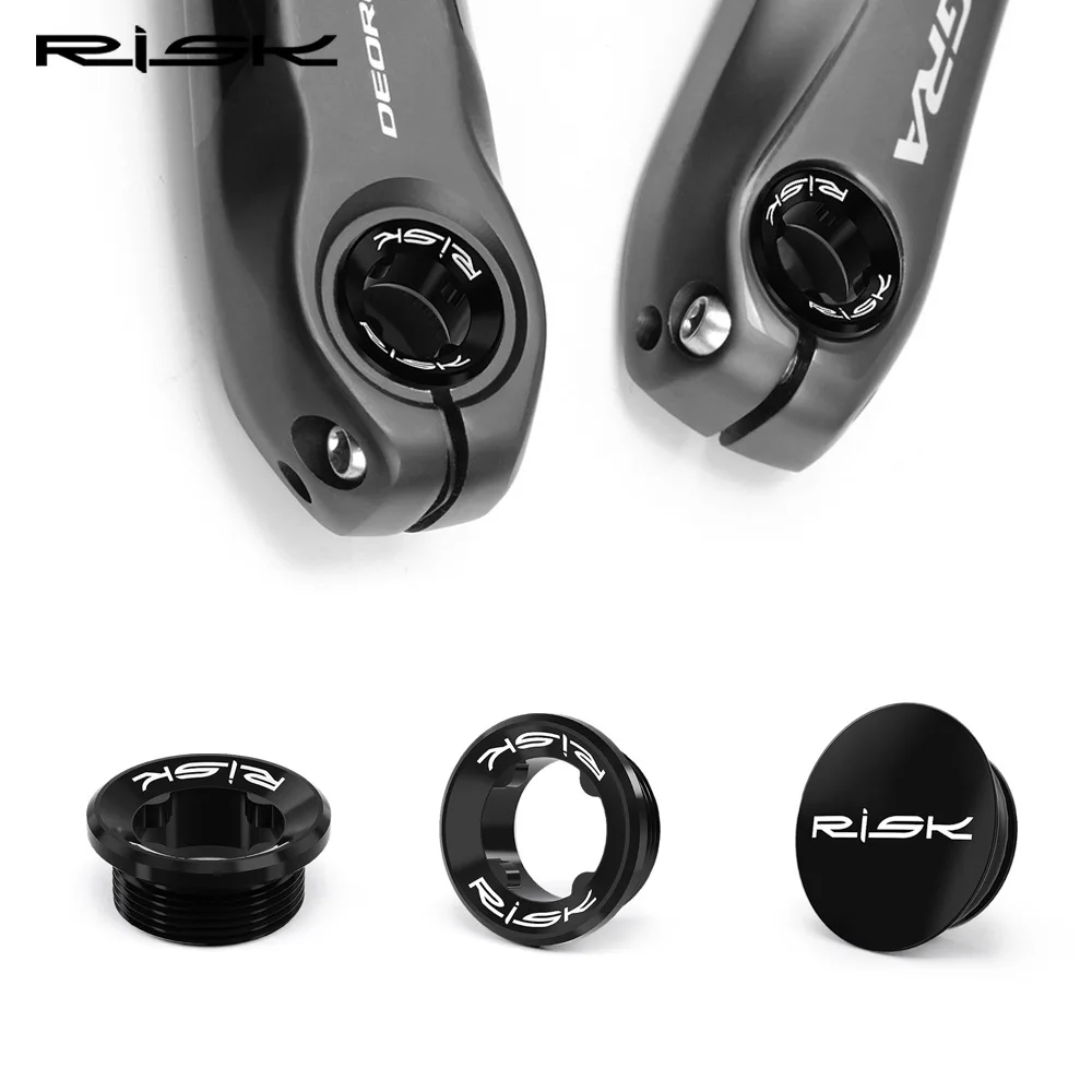 RISK bicycle crank cover Aluminum bicycle crank screw Dust Cover For Shimano Deore XT SLX XTR 105 UT DA integrated hollow cranks - view 3