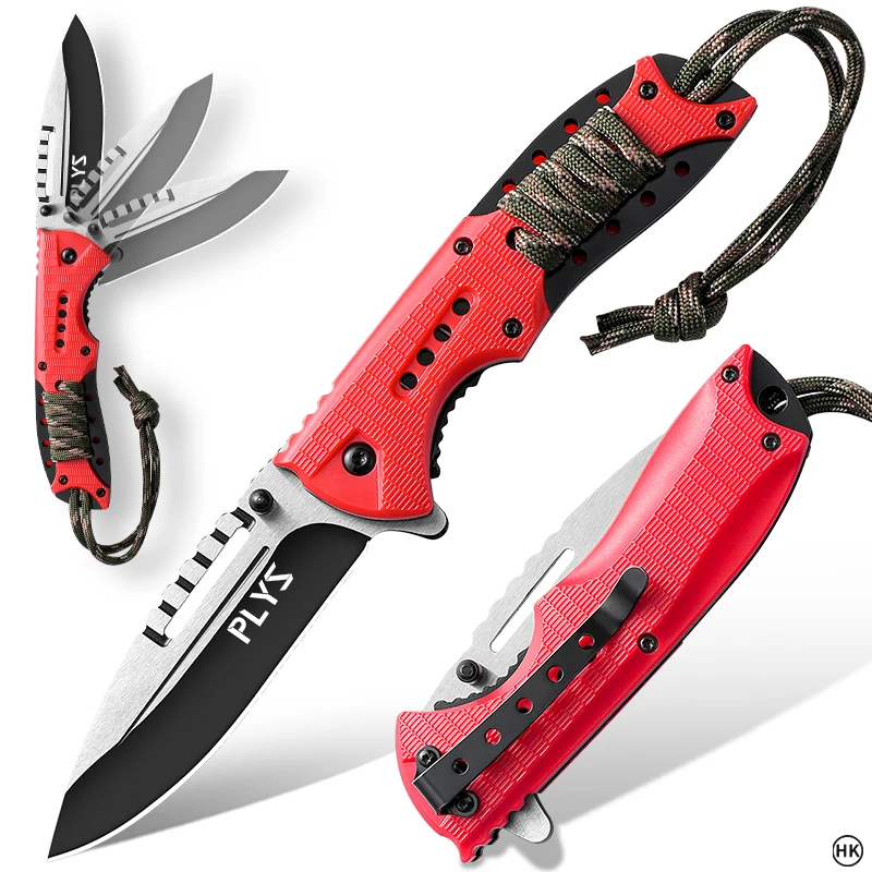 1PC Outdoor folding knife, pocket knife, fruit knife Portable camping multifunction tool U9195