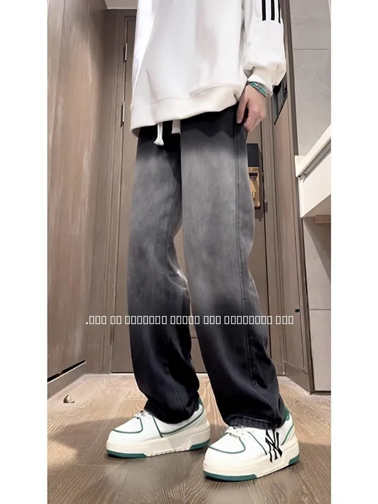 

Мужские джинсы American High Street Adient Color Soft, весна 2024, новая модная коллекция, свободные прямые повседневные брюки для молодежи