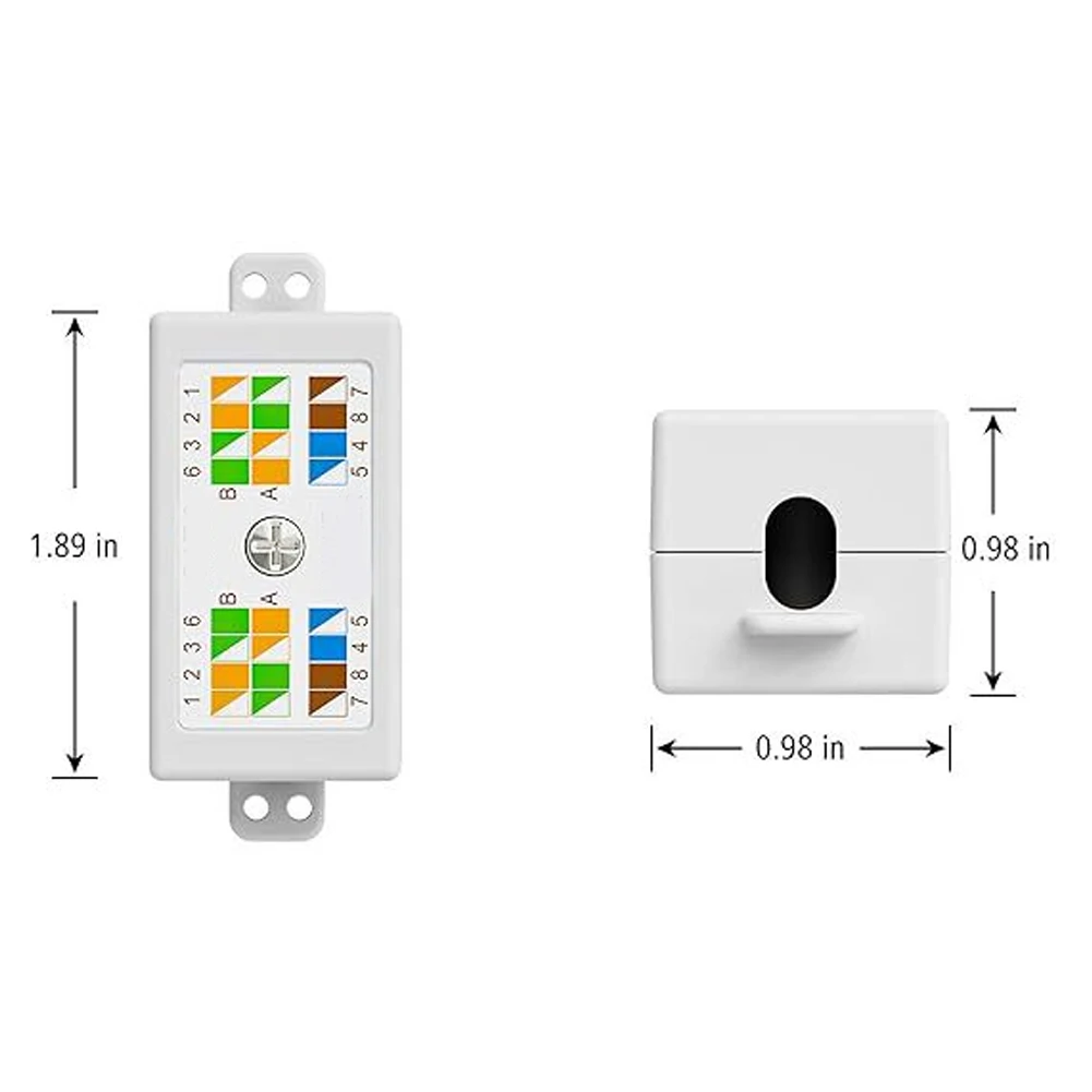 10 Pack Network Junction Box Compatible with Cat6 and For RJ45 Cables for Desktop and Wall Mount Network Extensions