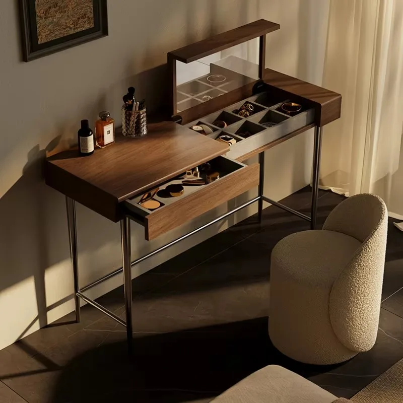 

Nordic Modern Vanity Desk Nightstand Sturdy Wooden Luxury Drawers Vanity Desk Hotel Salon Beauty Schminktisch Furniture Home