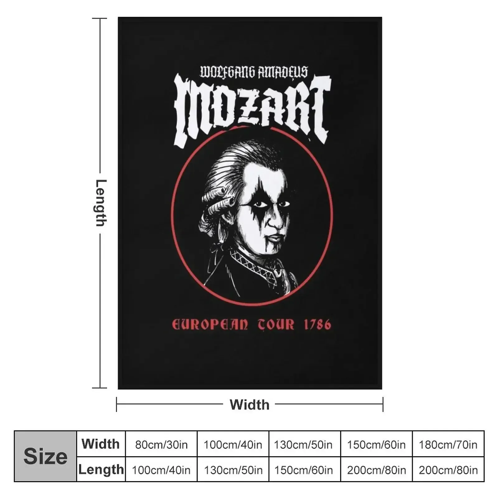 Mozart Metal Throw Blanket Tourist bed plaid Large christmas decoration Blankets