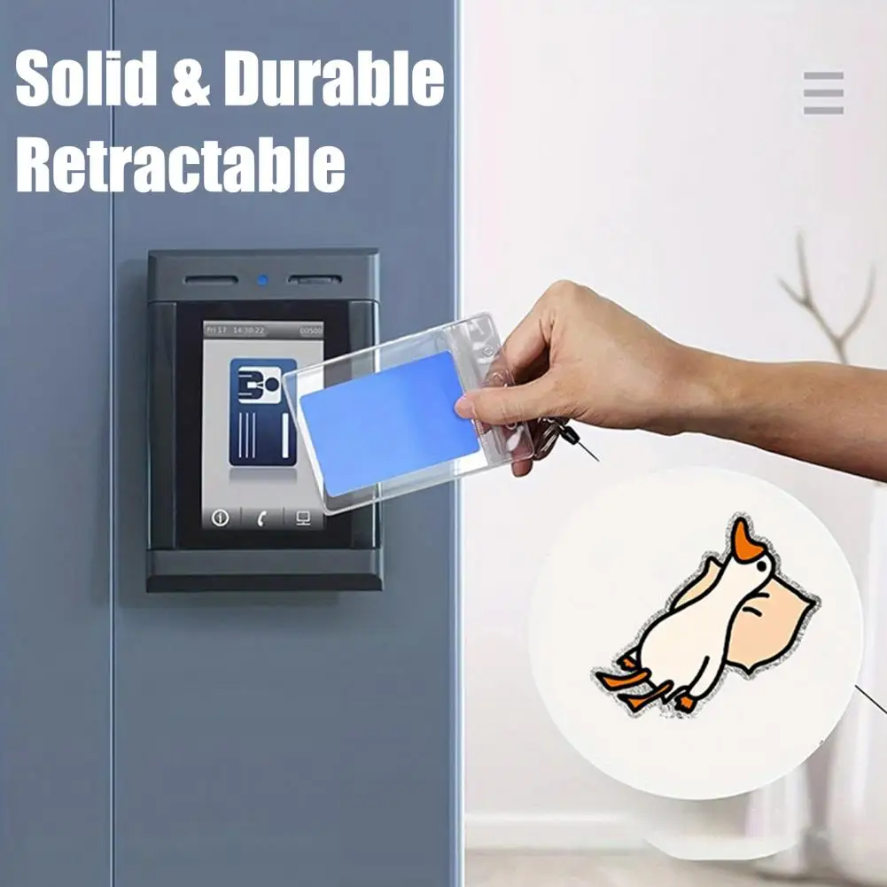 Holder Durable Case Retractable Duck Badge Holder with Spring-loaded Reel Cute Cartoon Lanyard for Nurses Fun Detachable Case