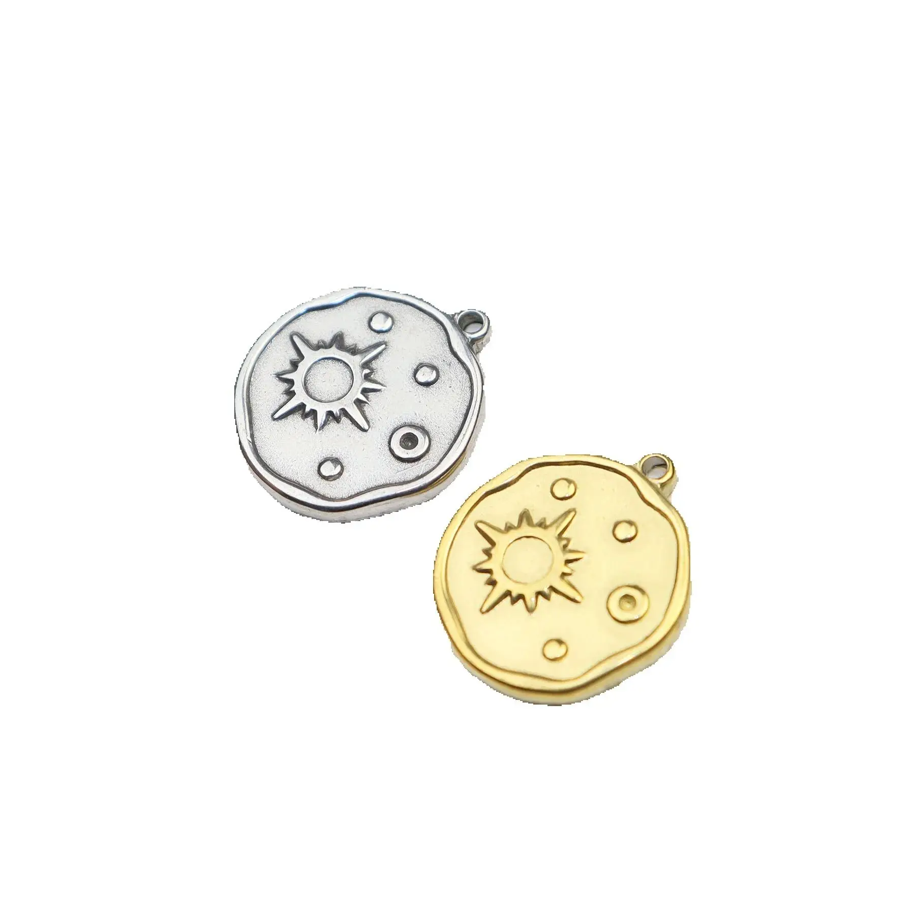 5pcs Wholesale Casting Stainless Steel Sun Charms AntiAllergic DIY Girl's FashionJewelry Necklace Earrings Unfading