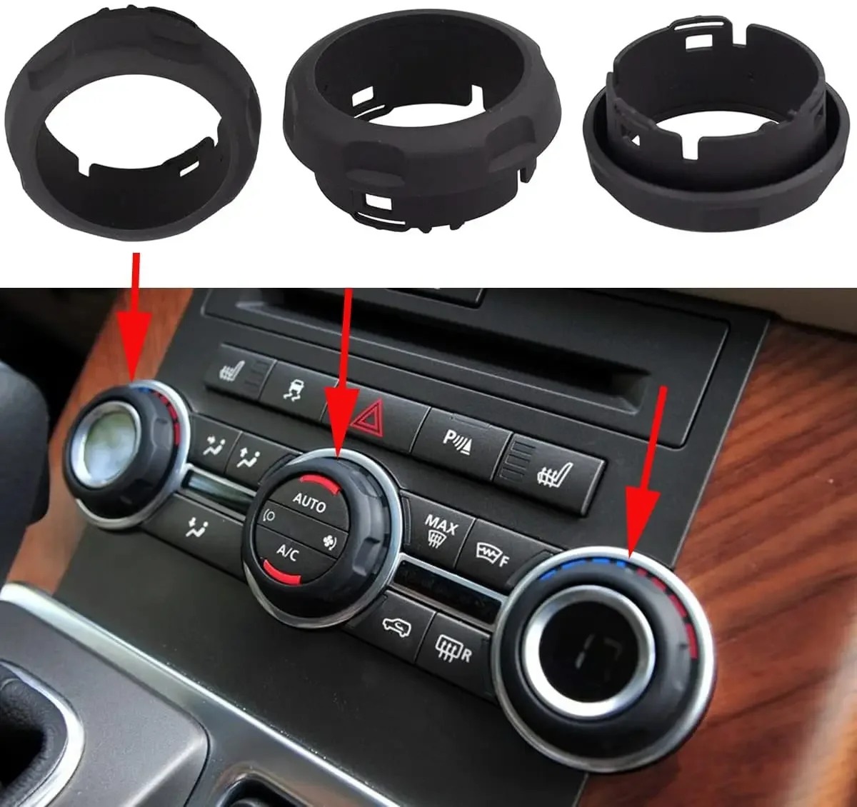 Button Cover For Land Rover Discovery 4 LR4 Range Rover Sport Car Panel Volume Air Conditioning Knobs Switch Decorative