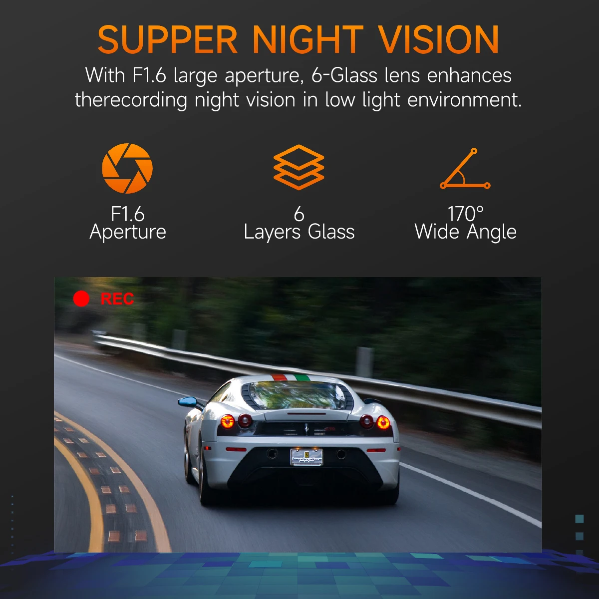 PULSECAM 2K/4K جهاز تسجيل فيديو رقمي للسيارات GPS مسجل سيارة 1440P مسجل فيديو واي فاي/التحكم في التطبيقات اختياري كاميرا خلفية للرؤية الليلية شاشة ركن السيارة